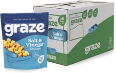 Graze Salt & Vinegar Crunch - Vegan Savoury Snacks Sharing Bags, High in Fibre,