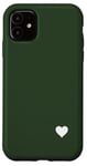 Coque pour iPhone 11 Green Sweet Heart, amour de soi