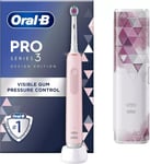 Oral-B Pro Series 3 Pink Electric Toothbrush with Exclusive Travel Case-Pink RRP