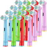 REDTRON Kids Electric Toothbrush Heads Compatible with Oral B, Soft Bristles Kids Toothbrush Heads, Children Replacement Toothbrush Head for Sensitive Teeth and Gums (Pack of 16)