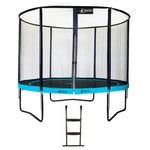 Trampoline de jardin rond 305 cm + filet de sécurité + échelle  PUNCHI Bleu 300