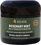 Rosemary Mint Hair Care Cream, Hair Strong Roots Butter 2Oz, Essential Oil & Bio