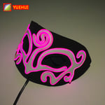 Halloween 10 väriä LED Neon El Wire Mask Cosplay Luminous Fox Mask Tanssijuhlamekko Asusteet