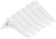 Lot De 6 Butées De Porte Pour Bas De Porte, Butées De Porte De 2,1 Cm, Cales De Porte En Caoutchouc, Butées De Fenêtre, Espaces De Porte Robustes Et Empilables, Blanc