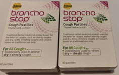 Cough Pastilles Bronchostop 80 Buttercup Broncho Stop Chesty Dry Catarrh 2x 40