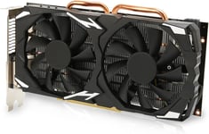 Carte Graphique RX 580 8GB,GDDR5 256bit Gaming Card avec 2 Ventilateurs de Refroidissement,PCI Express 3.0,Supporte la résolution 1080p