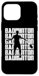 Coque pour iPhone 16 Pro Max Joueur professionnel de badminton Raquette de sport