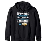 Books Read Luck is a cup of coffee and a good book Zip Hoodie