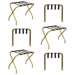 Folding Metal Luggage Racks Pack of 6