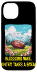 Coque pour iPhone 14 Blossoms se réveille avec le football américain cool pour le printemps