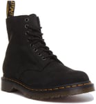 Dr Martens 1460 Pascal Unisex 8 Eye Nubuck Combat Boots In Black Size UK 3 - 12