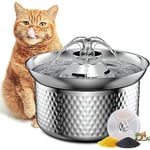 Emperor Pets Fontaine à Eau pour Chat en Acier Inoxydable – 3,2 l – Fontaine à Eau Automatique Ultra silencieuse pour Chien et Chat | Fontaine à Eau de qualité supérieure pour Animaux de Compagnie,