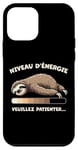 Coque pour iPhone 12 mini Paresseux énergie Batterie Faible pour Sieste Sommeil Flemme