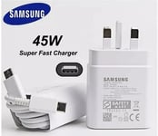 Genuine Samsung 45W Power Adapter USB-C Plug Fast Charger S22 S20 S24 FE S10 S9