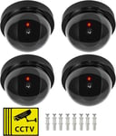 Camera Factice,Exterieur Caméra Factice Extérieur CCTV,Caméra de Surveillance factice avec lumière LED Rouge,pour Les Entreprises Magasins Accueil(Noir)(Q531)