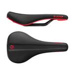 SDG Bel Air 3.0 LUX Alloy Rail Saddle - Black / Red Black/Red