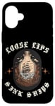 iPhone 16 Plus Loose Lips Sink Ships Ocean Strom Ship In A Bottle Case