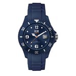 ICE-WATCH - Ice Forever Dark Blue Bio - Montre Bleue pour Homme avec Bracelet en Silicone - 020340 (Large)