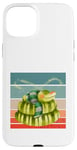 Coque pour iPhone 15 Plus Serpent vert dormant paisible serpents granuleux animaux