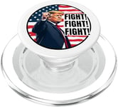 Fight! Trump Fist 2024 Election MAGA Flag USA President 47 PopSockets PopGrip for MagSafe