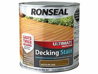 Ronseal UDSMO25L 2.5 Litre Ultimate Protection Decking Stain - Medium Oak