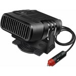 Chauffage de voiture portable 12V 120W Chauffage rapide de voiture Désembuage Plug-in Faible bruit Allume-cigare Dégivreur Rotation à 360 degrés