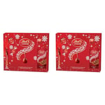 Lindt Lindor Milk Chocolate Christmas Selection Box | Medium 234g | Contains Milk Chocolate Truffles, Hearts, Squares and Bars | Gift Present for Him and Her (Pack of 2)