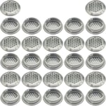 27 pièces 35mm Grille de Ventilation INOX Maille Ronde Respiration |pour Cuisine Meubles bouche aération inox |pour armoire placard Air évacué Grille d'évacuation Ventilation