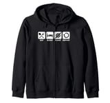 Eat Sleep Float Repeat One Wheel Electric Skateboard Owner Zip Hoodie