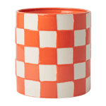 Designtorget Rutig kruka CHESS 19 cm Orange