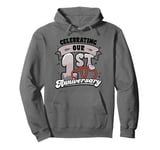 1st Wedding Anniversary Celebrating 1 Year Matching Gift Pullover Hoodie