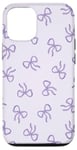 iPhone 12/12 Pro Lilac Coquette Aesthetic Bow Pattern Cute Violet Ribbons Case