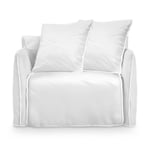 Gervasoni - Ghost Out 09 Armchair Aspen 03/White Seems - Matstolar utomhus - designer_paola_navone - Vit - Syntetiskt