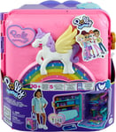 Polly Pocket Pollyville, Resort Roll Away Playset with Rolling Wheels, 5 Play 4