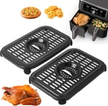 2 Packs Air Fryer Grill Pan Ninja Fryers Replacement Crisper Plate Accessories  