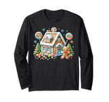 Christmas Gingerbread House Candy Cane Decorating Baking Long Sleeve T-Shirt