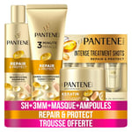 Pantene Pro-V Gift Set for Women, Repair & Care, 4 Products: Shampoo 250 ml, Serum Conditioner 220 ml, Intensive Care Shots 3 x 10 ml, Hair Mask 300 ml