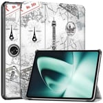 Étui à rabat Design Trifold OnePlus Pad Paris iMOSHION® - Multicolore - Blanc - Mixte