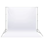 Toile de fond pliable Neewer® pour studio photo Pro, 6 x 9 pieds, 1,8 x 2,8 m, 100 % mousseline pure, pour la photographie, la vidéo et la télévision (arrière-plan uniquement, pas de cadre), blanc