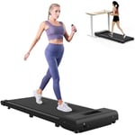 Dskeuzeew Treadmills for Home,Walking Pad Treadmill,2.5HP under desk treadmill with 1-10km/h Speed Range and Remote Control,130 KG Capacity,No Assembly Required (Dark black)