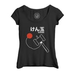 T-Shirt Femme Col Echancré Kendama Bilboquet Japon Asie Culture Jouet