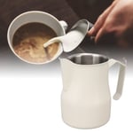 (Matte White 350ml)Milk Jug Steamer Milk Jug Latte Art Stainless Spout For The