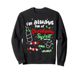 Funny Christmas Spirits Adult Boozy Festive Alcohol Party Sweatshirt