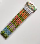 6 Dinosaur Pencils With Eraser Tip Boys Kids Party Bag Filler Stationery PLY