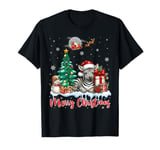 Merry Christmas Cute Zebra Santa Hat Zebra Lovers Xmas Tree T-Shirt