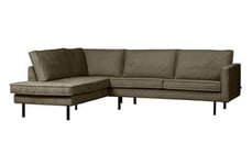 BePureHome Rodeo Corner Sofa Left Velvet bonsai