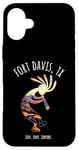 Coque pour iPhone 16 Plus Fort Davis Texas USA Motif Kokopelli dansant