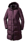STOY Manteau pour Femme WMN Quilted CT - en Duvet - avec Capuche Amovible - Aubergine - Taille 56