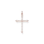 THOMAS SABO pendant cross with white stones gold-plated silver PE848-416-14