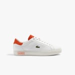 Lacoste Sneakers Powercourt 2.0 homme en cuir orange Taille 46 Blanc/orange